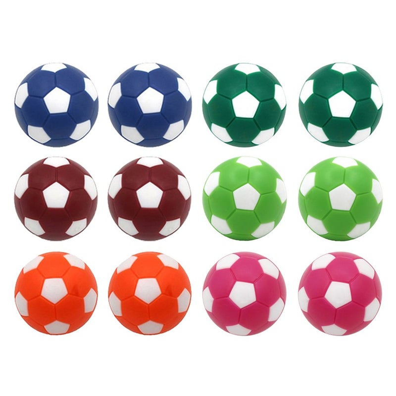 Sunfung PGYUD Table Soccer Foosballs Replacement Balls Mini Multicolor 36mm Official Foosball 12 Pack. - Image 1